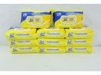 11 Packages Of Lysol Disinfectant Wipes