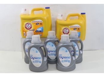 7 Bottles Of Laundry Detergent Includes Arm & Hammer & Dynamo