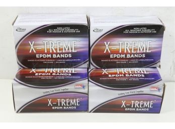 4 Boxes Of Alliance Rubber X-Treme  Bands, Black, Non-Latex  Box Of 200