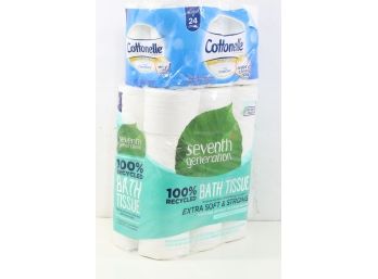 2 Packages Of Toilet Tissue Includes Seventh Generation & Cottenelle