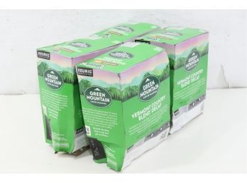 4 Boxes Of Green Mountain DECAF Vermont Country Blend Coffee 24 K-cup Pods