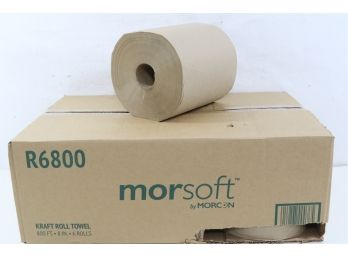 6 Rolls Of Morcon Paper Morsoft Hardwound Towel 1-Ply 8' X 700 Ft Kraft