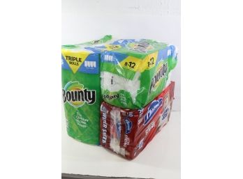 3 Packs Of Paper Towel Includes,  Bounty & Charming