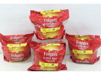 4 Packs Of Folgers Classic Roast Ground Coffee, Filter Packs,  40 Ct.