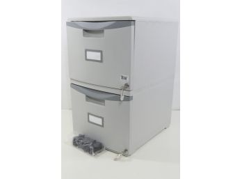 Storex 2-Drawer Mobile Filing Cabinet, 14-3/4w X 26h, Gray