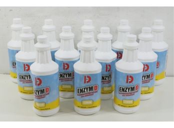 12 Bottles Of Big D Industries Enzym D Digester Liquid Deodorant Lemon