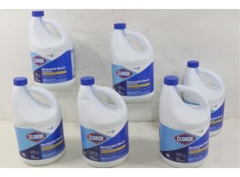 6 Bottles Of Clorox Concentrated Germicidal Bleach New