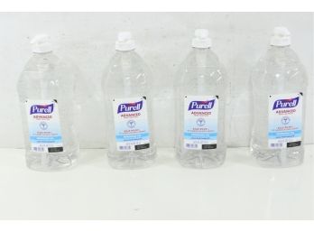 4 Bottles Of Purell Advanced Instant Hand Sanitizer Gel, 2 Liter Pump Bottle