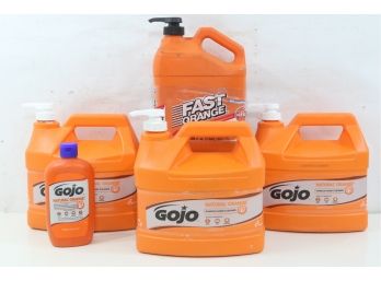 5 Bottles Of Gojo & Fast Orange Hand Cleaners