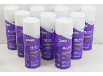 9 Cans Of Clorox 4-In-1 Disinfectant & Sanitizer Spray, Lavender,