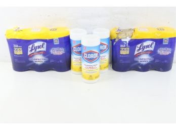 Group Of 9 Disinfectant Wipes Includes Lysol & Clorox