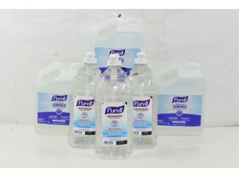 6 Purell Advanced Instant Hand Sanitizer Gel & Surface, Pump Bottle