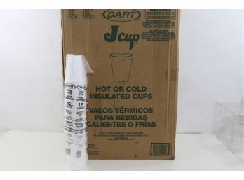 40 Packages Of Dart Small J Style Foam Cup White 25/pc