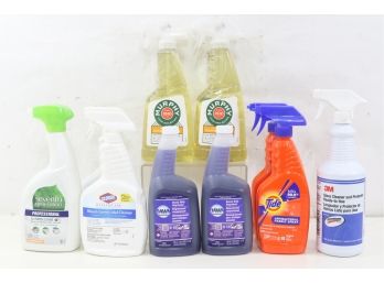 12 Bottles Of Misc. Spray Cleaners Includes... Murphy, Dawn, Clorox, 7th Generation, Tide & Scotchgard