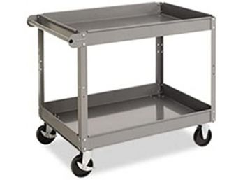 Two-Shelf Metal Cart By Tennsco (First Image Stock Photo)