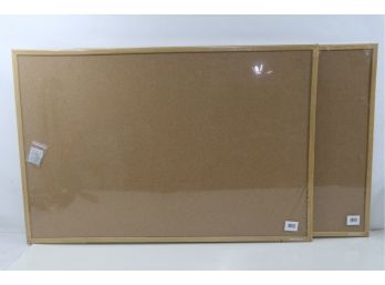 2 MasterVision Cork Bulletin Board 36' X 24', Oak Frame