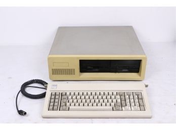 IBM Computer And Keyboard
