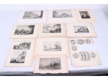 Group Of  Antique 18th/19th Century Engravings