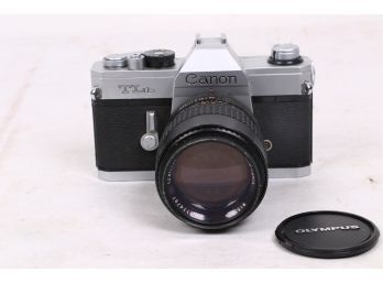 Vintage Cannon TLb 35 MM  Camera With 135mm Lens