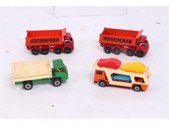 Group Of 4 Vintage 1960's And 1970 Matchbox Trucks