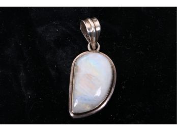 Large Sterling Silver And Opal Ladies Pendent