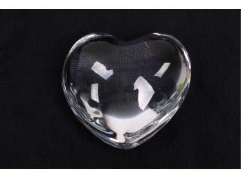 Baccarat Glass Heart Paperweight