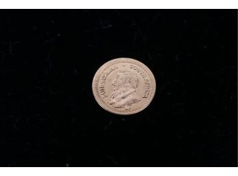 Miniature Solid Gold Coin In Box