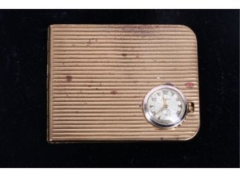Vintage Metal Compact With Watch