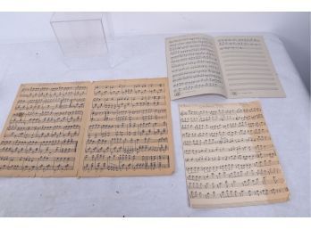 Handwritten Music Notes  A.j. Halcovic Circa 1954