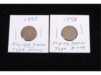 1857 And 1858 US Flying Eagle Pennys