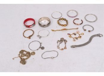 Group Of Vintage Costume Jewelry Bracelets