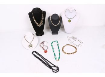 Group Of Vintage Costume Jewelry Necklaces
