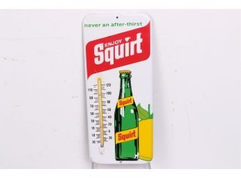 Vintage Circa 1971 Squirt Metal Thermometer