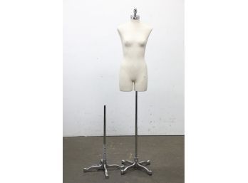 Female Half Body Mannequin With Extra Base