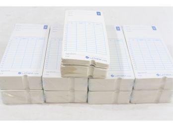 9 Pack Of Time Cards F/Lathem 400E 2-sided 7'H 100/PK Blue InkWE E14100