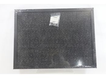 Mastervision Designer Fabric Bulletin Board 24X18 Black Fabric/Black Frame
