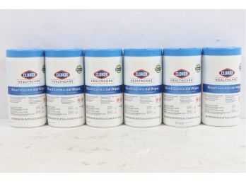 6 Clorox Healthcare Bleach Germicidal Wipes - White, Unscented (150Sheet/Canister)