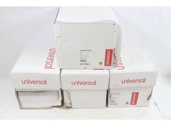 4 Boxes Of UNIVERSAL Computer Paper 18lb 9-1/2 X 11 Letter Trim Perforations White 2700