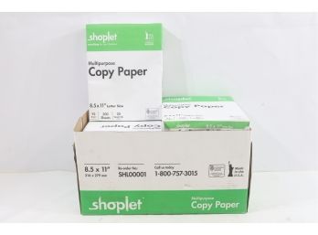 10 Reams Of Shoplet Multipurpose Copy Paper  8.5' X 11' 92bright 20lbs 500/sheets