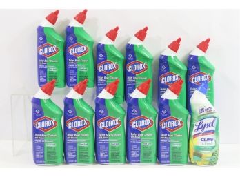 12 Bottles Of Clorox Toilet Bowl Cleaner With Bleach 24 Oz. - Fresh Scent.