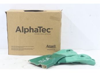 12 Pairs Of Ansell AlphaTec Neoprene-Coated Gloves, Rough, Size 10, Large/X-Large, 8-352