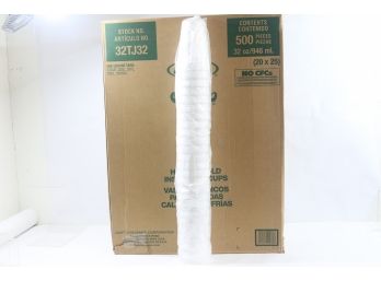 20 Bags Of Dart Drink Foam Cups, 32 Oz., White,  25/per Bag, 500/per Carton