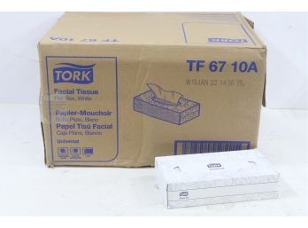 30 Boxes Of Tork Universal Facial Tissue, Flat Box, 2-Ply, White