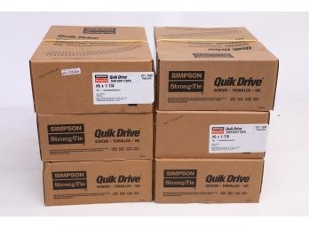 6 Boxes Of Simpson DWHL178PS #6 X 1-7/8 Quick Drive Dry Wall Screws 2000 Screws Per Box