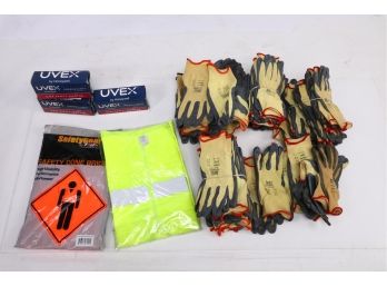 Safety Lot - Vests, Gloves, Glasses - New