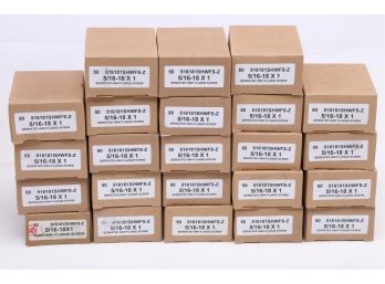 23 Boxes - 5/16 -18 X 1' Serrated Hex Head With Flange Bolts - New