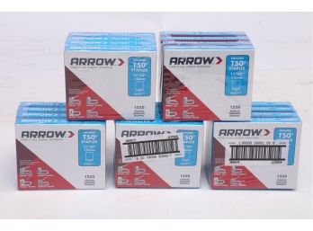 5 Shrink Wrapped 4Pkg Arrow T50 Heavy Duty - 17/32' Staples - New - Total Of 25,000 Staples