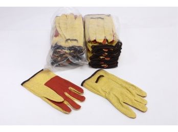 2 Dozen Industrial Gloves - Large - P1049686 - 80 Percent PVC 20 Percent Cotton