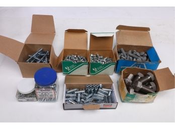 Mixed Lot Of Bolts, Screws And Anchors