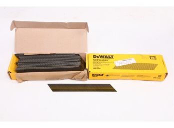 2 Boxes Of DeWalt Heavy Duty 1 1/2' Finishing Nails - Approximately 4000 Nails - New